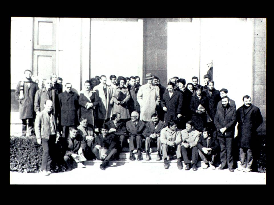 Photo de groupe, colloque organisé à Narbonne en 1970